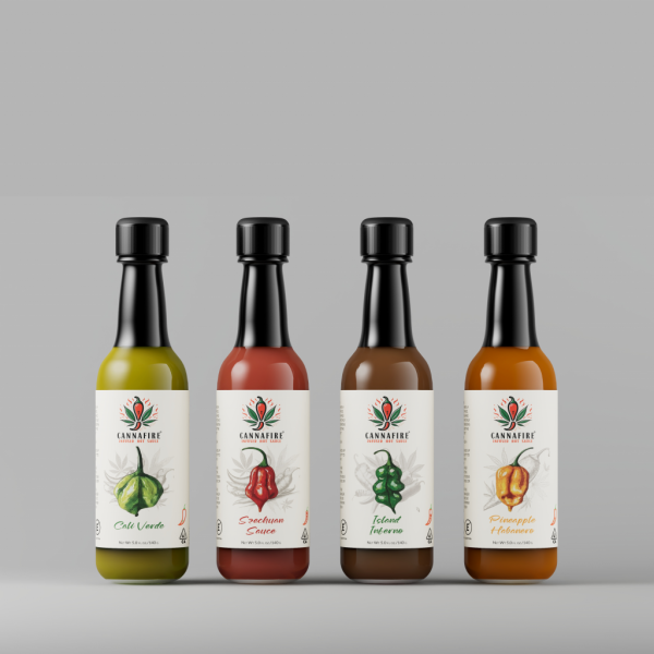 CanaFire Hot Infused Sauce Variety Pack 4x140 g